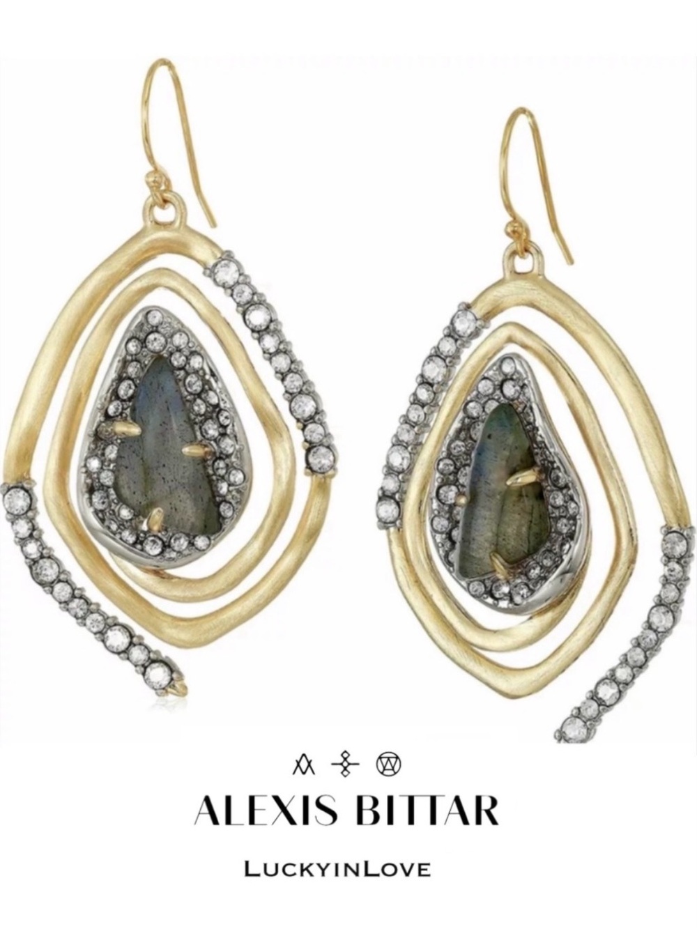 ALEXIS BITTAR • Roxbury Orbiting Gemstone Crystal Drop Earrings